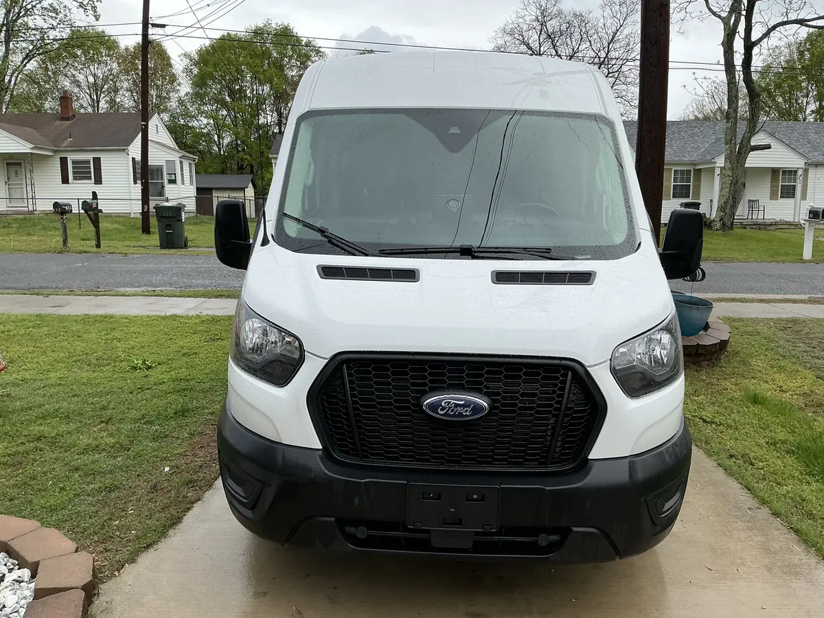 Front view of the Sprinter cargo van.